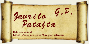 Gavrilo Patafta vizit kartica